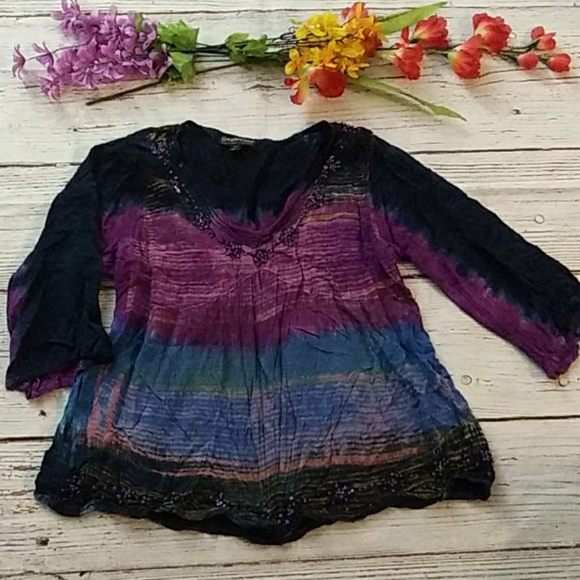 Greater good multicolored blouse - Picture 1 of 2